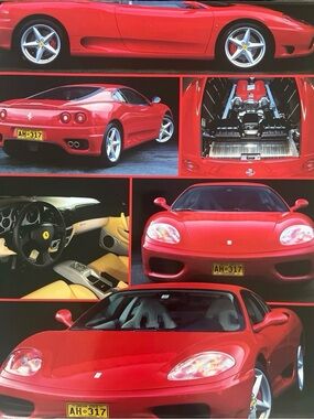 2000 Ferrari 360 Modena Aprox Size 24x36 Inches